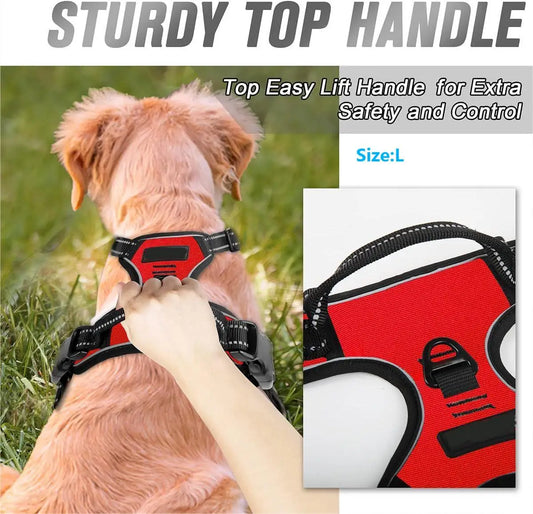 No Pull Dog Harness Clip Reflective Heavy Duty Large Dogs