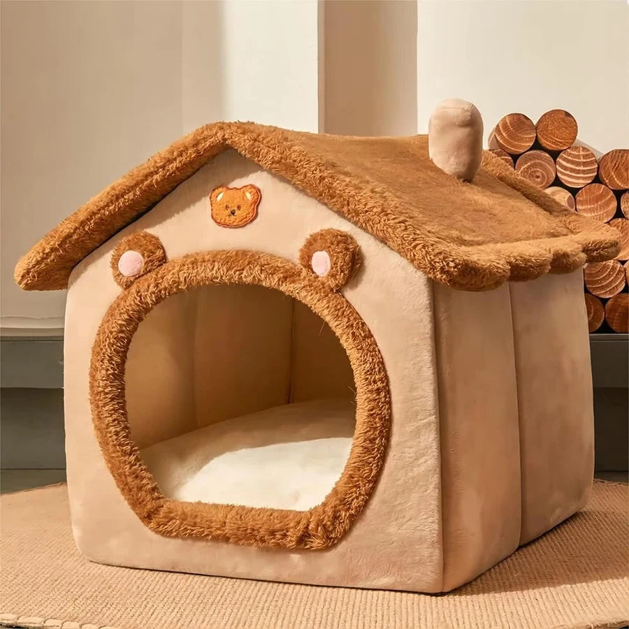 Foldable Pet House Removable Washable Bed for Cats and Dogs