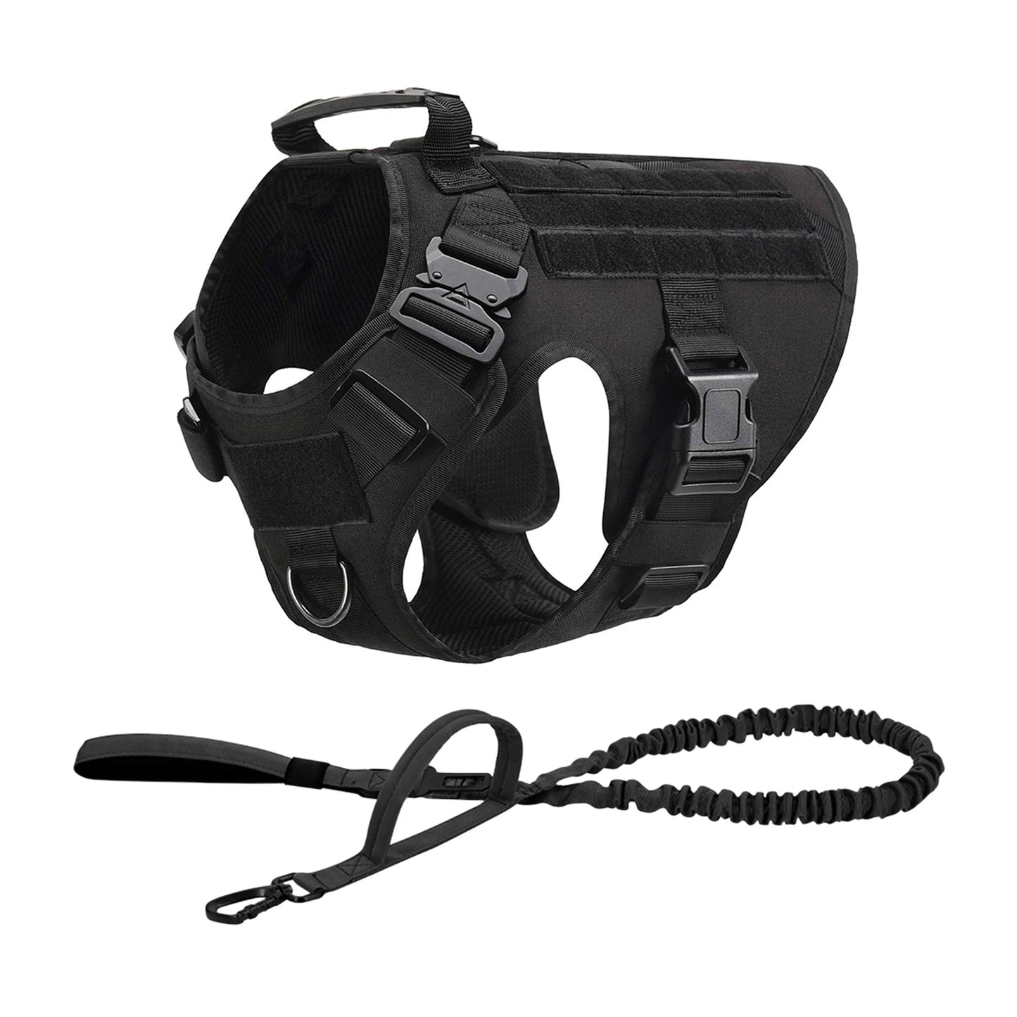 Tactical Dog Harness With Molle Pouches For Medium To Large German Shepherds