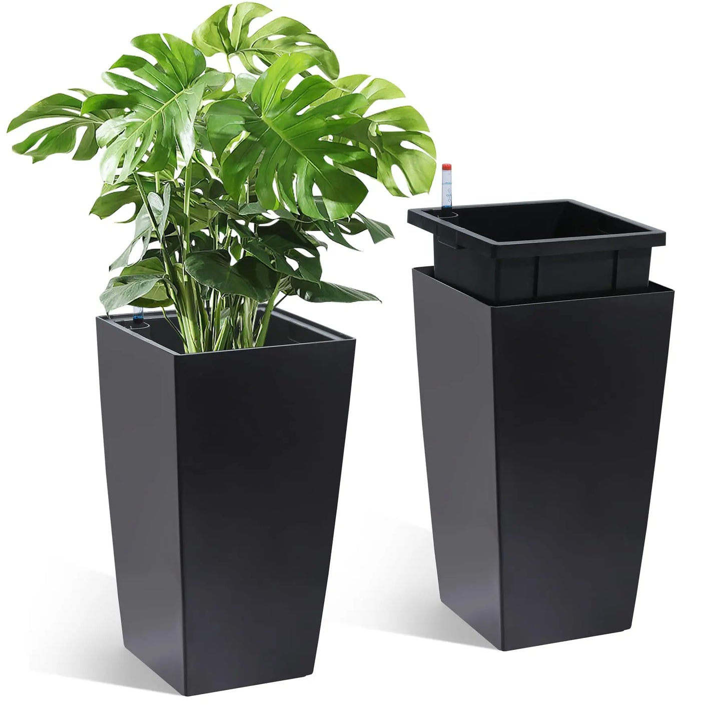 HiMISS Self Watering Planter Set of 2 for Indoor Outdoor