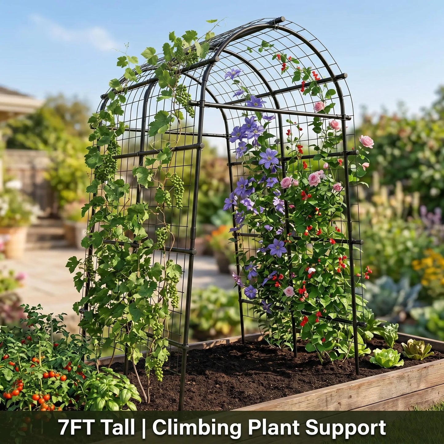Cucumber Trellis For Raised Bed U Shape Garden Climbing Plants