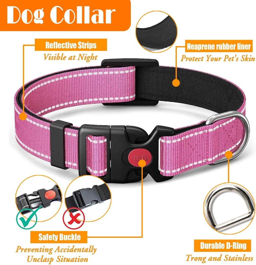 No Pull Dog Harness Leash Collar Set With Seat Belt