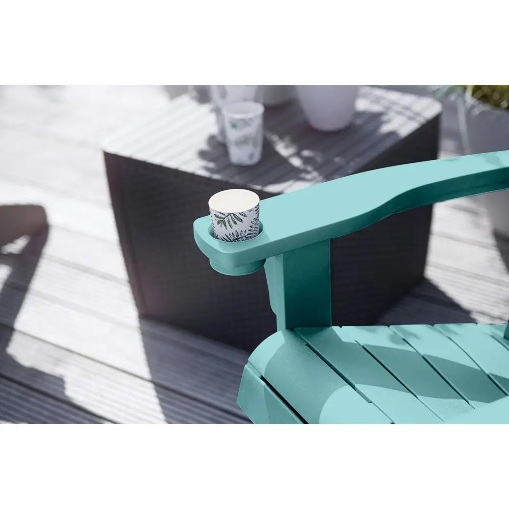 Outdoor Resin Patio Chairs With Cup Holder For Beach Pool