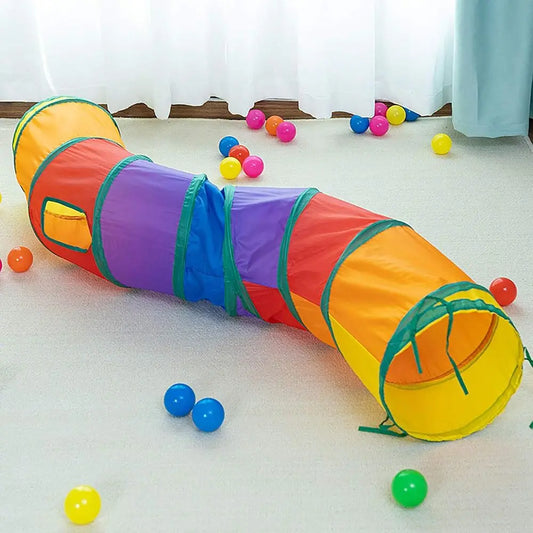 Cat Tunnel Indoor Interactive, Rabbit Tunnel Toys, Pet Toys Play Tunnels for Cats Kittens Rabbits Puppies Crinkle Up Rainbow 47