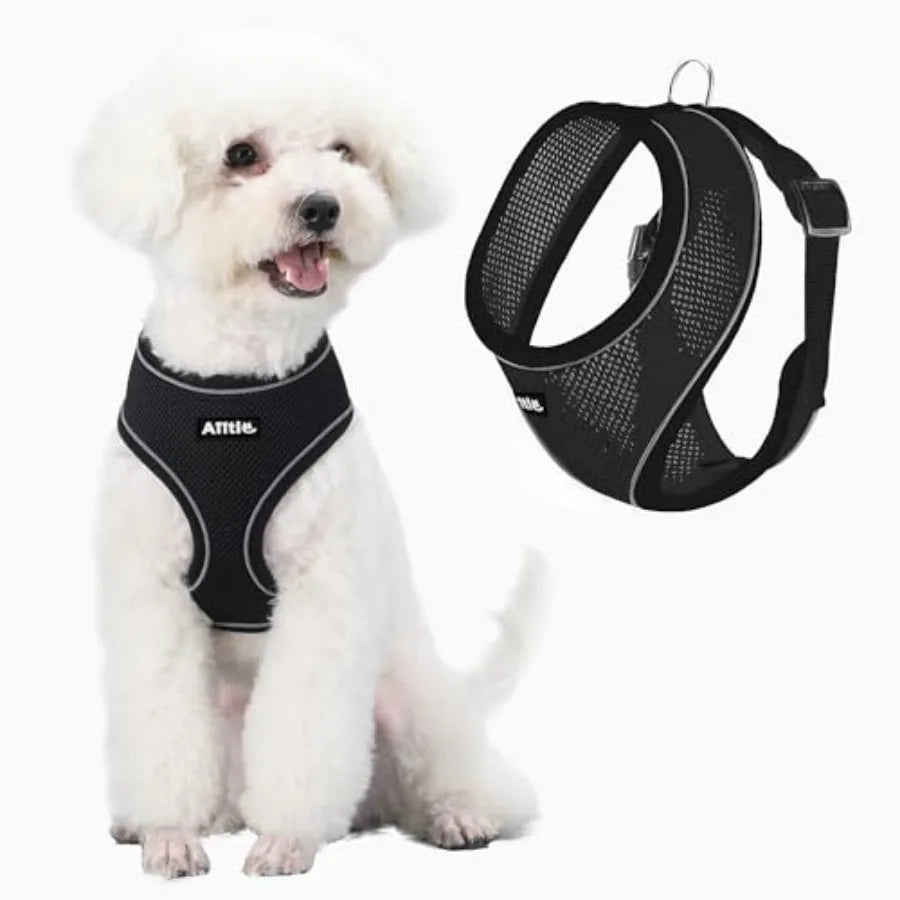 Breathable Dog Harness With Quick Release Buckle Reflective Strips
