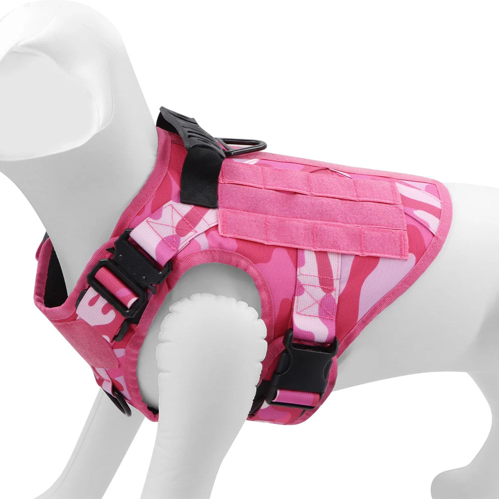 Military Camouflage Dog Harness German Shepherd Adjustable Tactical Vest
