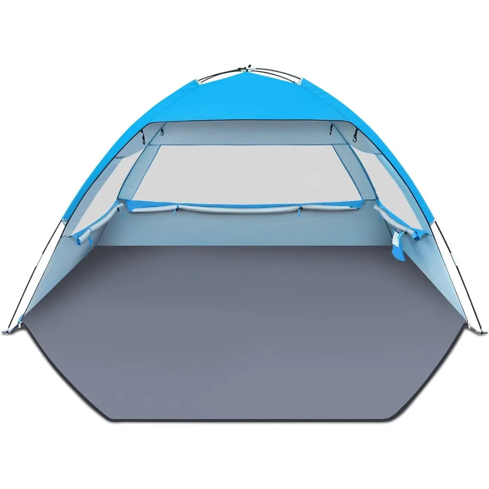 Large Family Beach Sun Shelter UPF50 Quick Setup Lightweight Portable Shade Canopy Cabana