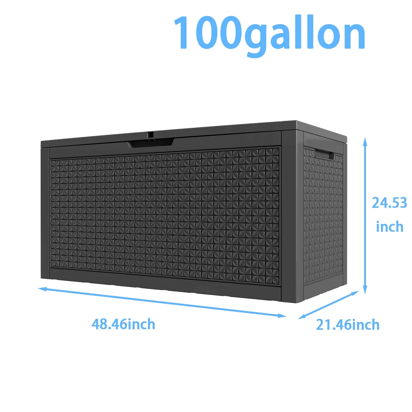 Lockable Resin Deck Box For Patio Furniture And Tools Storage