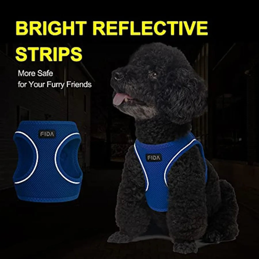Comfy Dog Harness With Leash Escape Proof Breathable Mesh Vest