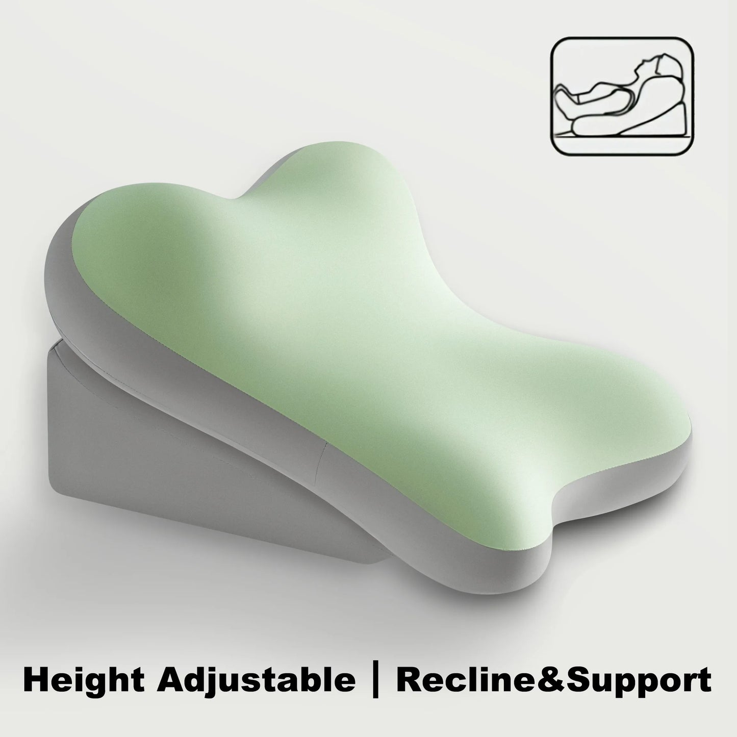 ELHIVE Adjustable Bed Wedge Pillow Memory Foam Backrest