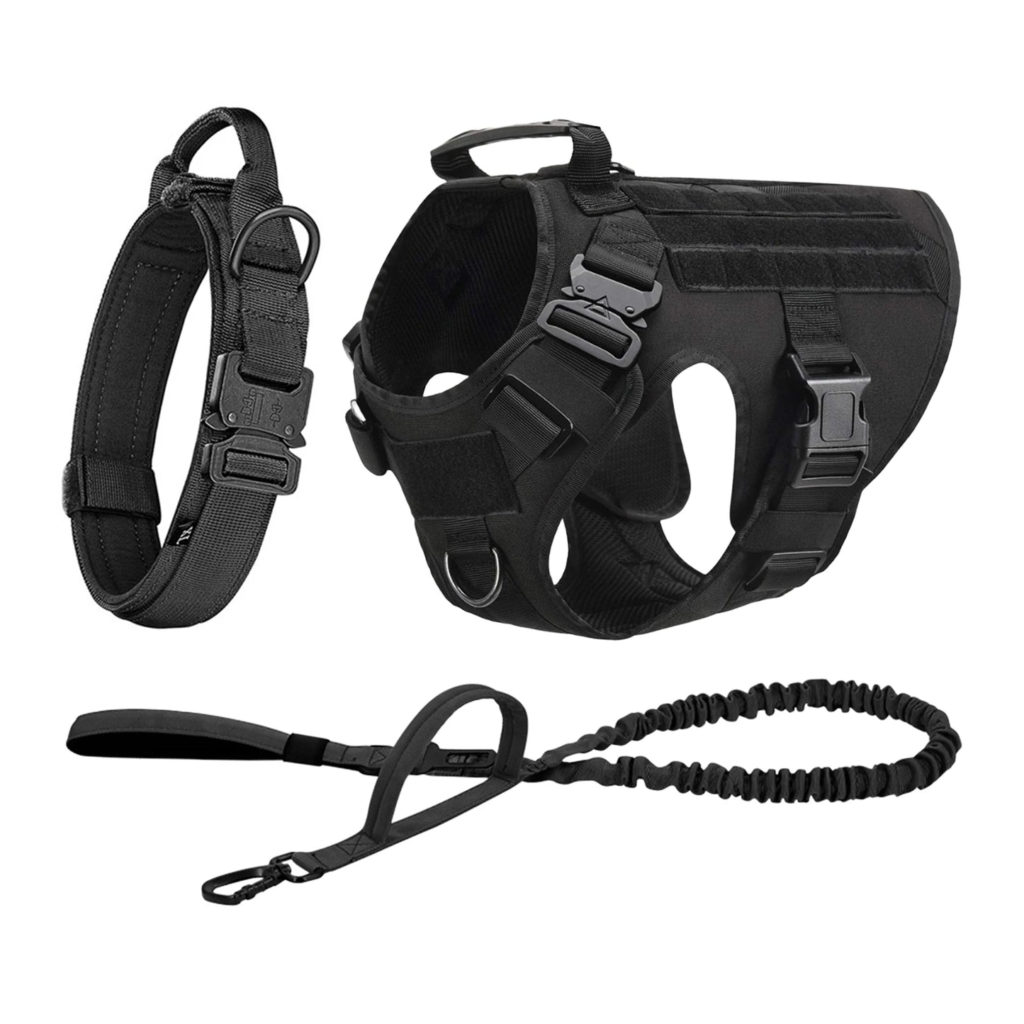 Tactical Dog Harness With Molle Pouches For Medium To Large German Shepherds