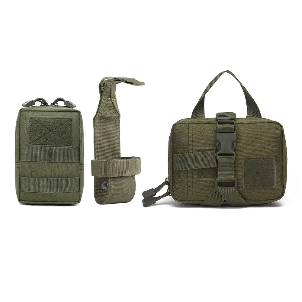 Dog Tactical Bags Set With MOLLE Pouches For Harness Attachments