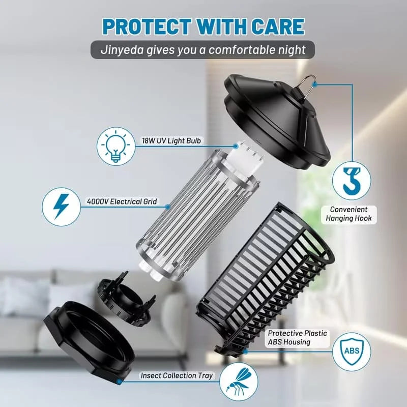Outdoor Bug Zapper 4000V Indoor Electronic Mosquito Killer Lantern Waterproof Fly Trap Insect Killer