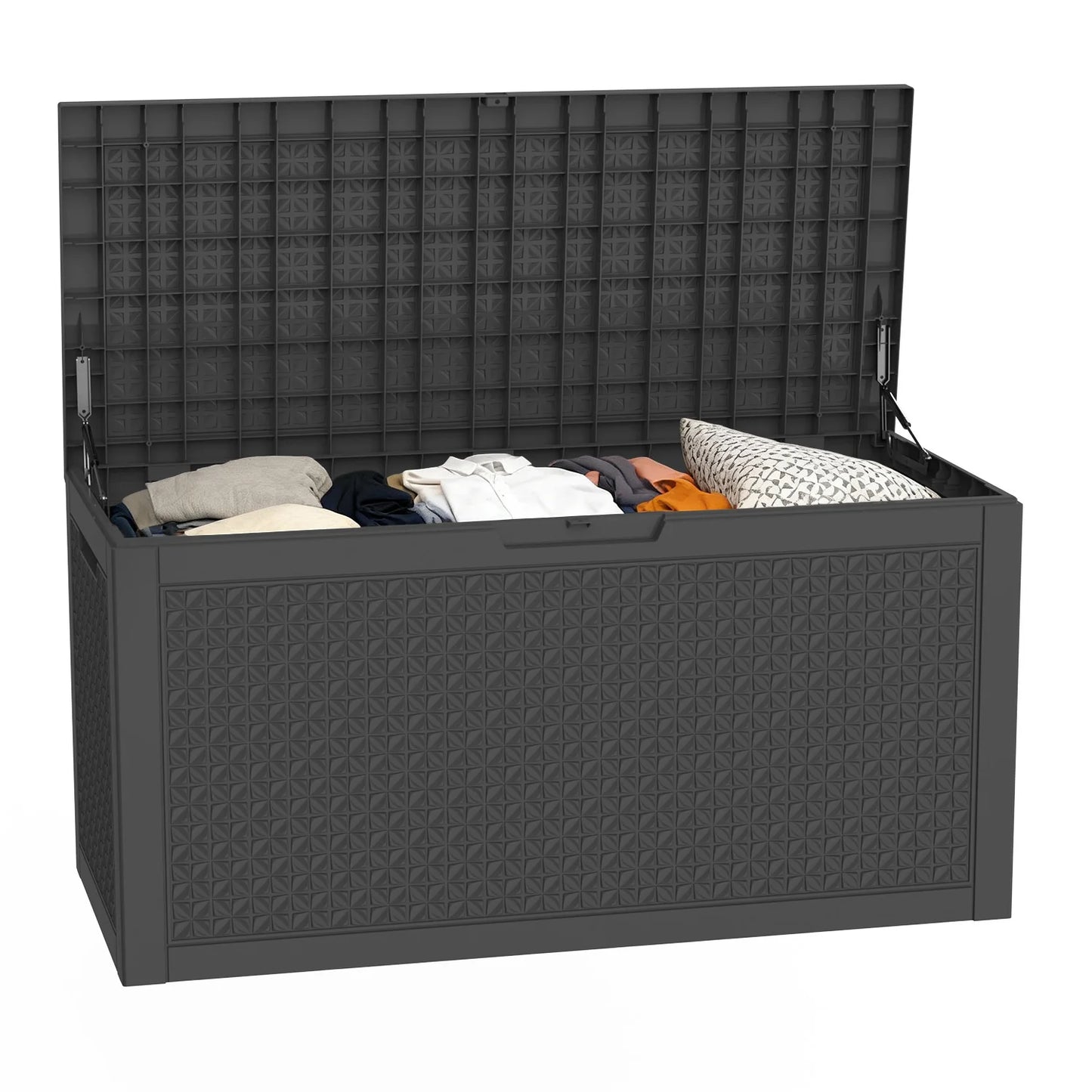 Lockable Resin Deck Box For Patio Furniture And Tools Storage