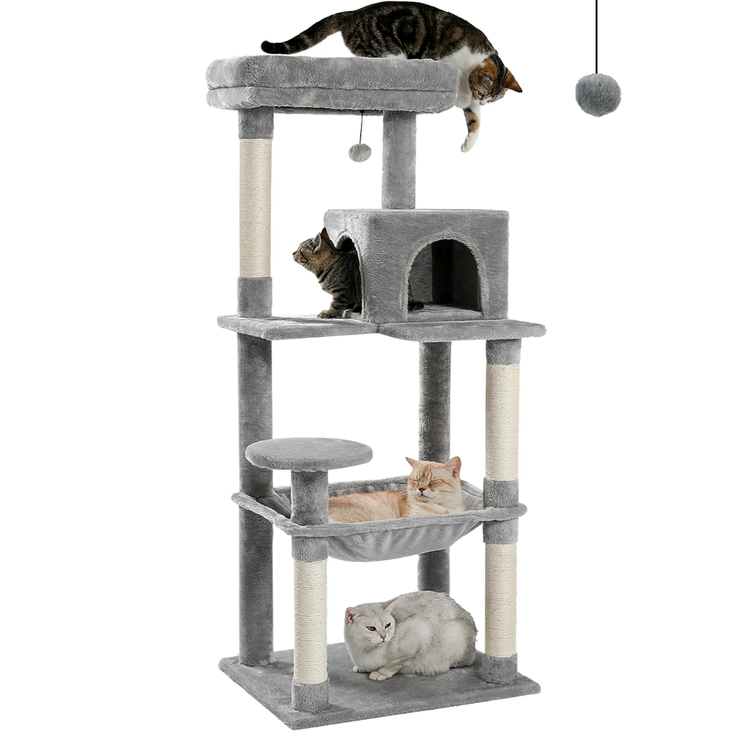 PAWZ Road Five Tier Cat Tree for Indoor Large Cats